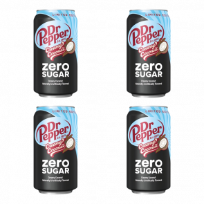 Набор Напиток Dr Pepper Creamy Coconaut Limited Edition Zero Sugar 355ml 4шт - Retromagaz