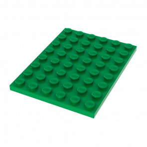 Пластина Lego Обычная 6 x 8 3036 303628 4507311 Green 10шт Б/У - Retromagaz