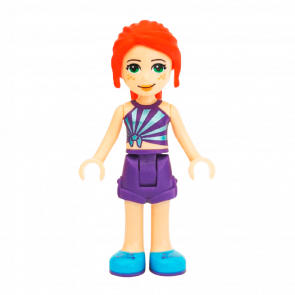 Фигурка Lego Girl Mia Dark Purple Shorts Friends frnd315 Б/У