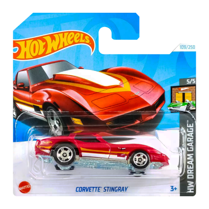 Машинка Базовая Hot Wheels Corvette Stingray Dream Garage 1:64 HTB52 Red - Retromagaz