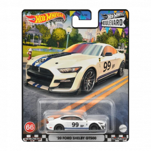 Машинка Premium Hot Wheels '20 Ford Shelby GT500 Boulevard 1:64 HKF14 White - Retromagaz