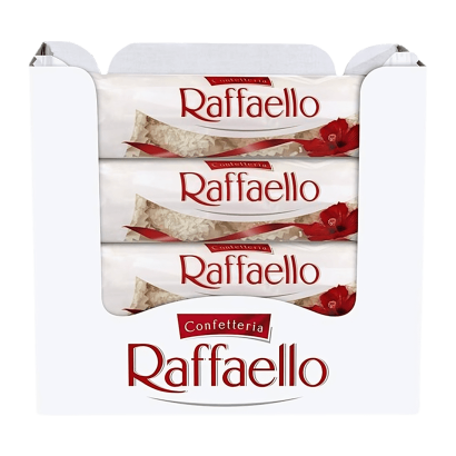 Упаковка Конфет Ferrero Rocher Raffaello T4 40g х 16 шт 640g - Retromagaz