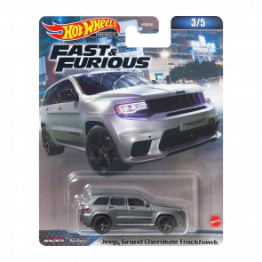 Машинка Premium Hot Wheels Jeep Grand Cherokee Trackhawk Fast & Furious 1:64 HNW48 Grey - Retromagaz