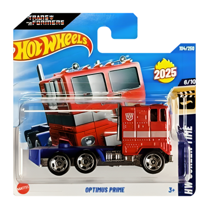 Машинка Базовая Hot Wheels Freightliner Optimus Prime T7 Transformers Screen Time 1:64 HYW26 Red - Retromagaz