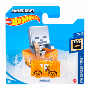 Машинка Базовая Hot Wheels Minecraft Minecart Screen Time 1:64 GRX95 Orange - Retromagaz