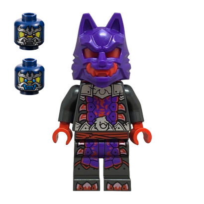 Фігурка Lego Wolf Clan Warrior Dark Purple Red Mask Ninjago njo895 Б/У - Retromagaz