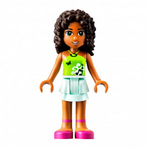 Фигурка Lego Girl Andrea Light Aqua Layered Skirt Friends frnd024 Б/У