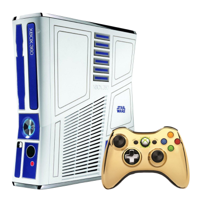 Консоль Microsoft Xbox 360 S Star Wars Limited Edition Freeboot 500GB White Blue + 5 Вбудованих Ігор Б/У - Retromagaz