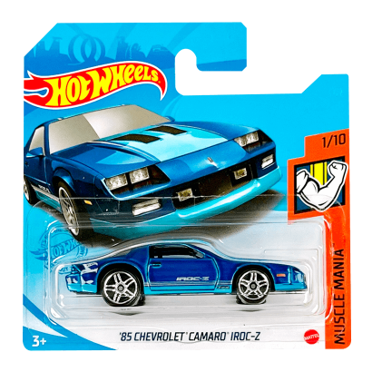 Машинка Базова Hot Wheels '85 Chevrolet Camaro Iroc-Z Muscle Mania 1:64 GTC16 Blue - Retromagaz