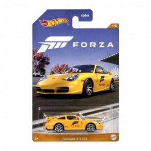 Тематическая Машинка Hot Wheels Porsche 911 GT3 Forza 1:64 HLK28 Yellow - Retromagaz