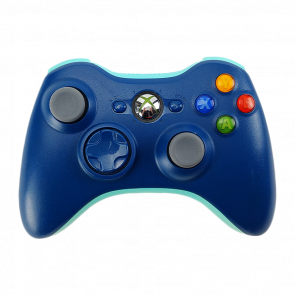 Геймпад Бездротовий Microsoft Xbox 360 Blue Б/У - Retromagaz