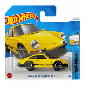 Машинка Базовая Hot Wheels Porsche 911 Carrera RS 2.7 Factory Fresh 1:64 HTC49 Yellow - Retromagaz