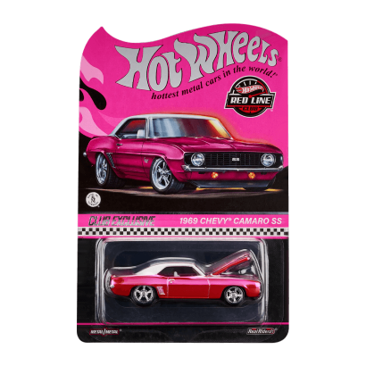 Машинка Premium Hot Wheels '69 Chevrolet Camaro SS Red Line Club RLC 1:64 HWF32 Pink - Retromagaz