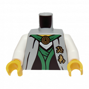 Туловище Lego Ninjago Robe with Green Sash Lord Garmadon 973pb1581c01 njo094 6057719 Light Bluish Grey Б/У