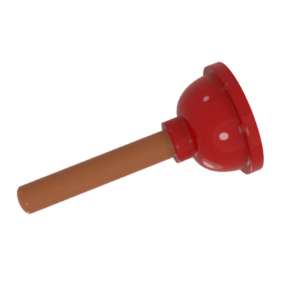 Госп. Інвентар Lego Plunger with Molded Hard Plastic Medium Nougat Handle 11251pb01 6020286 Red Б/У - Retromagaz