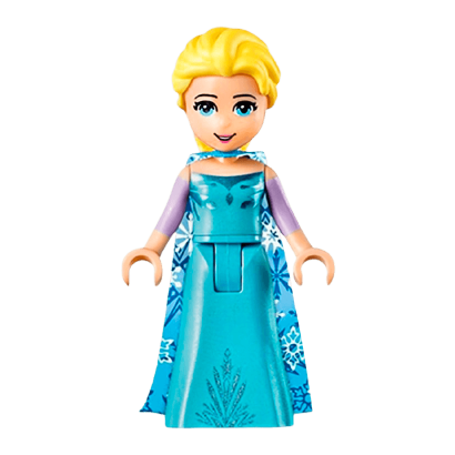 Фигурка Lego Disney Elsa Medium Blue Long Narrow Cap Friends dp076 Б/У - Retromagaz