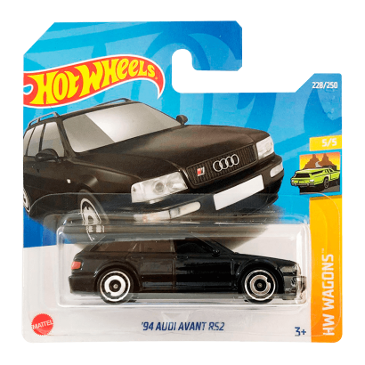 Машинка Базова Hot Wheels '94 Audi Avant RS2 Wagons 1:64 HCT69 Black - Retromagaz