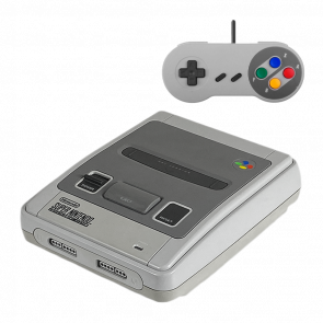 Набор Консоль Nintendo SNES FAT Europe Light Grey Б/У + Геймпад Проводной RMC Grey 1.5m Новый - Retromagaz