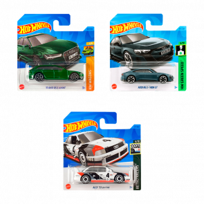 Набор Машинка Базовая Hot Wheels Audi RS 6 Avant HKH69 + RS E-Tron GT HKH58 + '90 Quattro HKG35 - Retromagaz