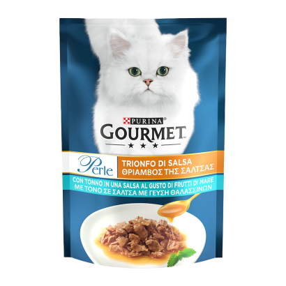 Вологий Корм для Котів Purina Gourmet Perle Duo Океанічна риба та Тунець 85g - Retromagaz