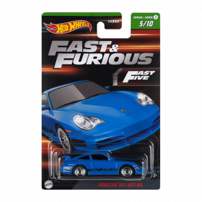 Тематична Машинка Hot Wheels Porsche 911 GT3 RS Fast & Furious 1:64 HNR88/HNT05 Light Blue - Retromagaz