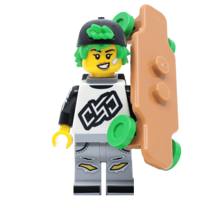 Фигурка Lego Series 27 Longboarder Collectible Minifigures 71048 col455 col27-7 Новый - Retromagaz