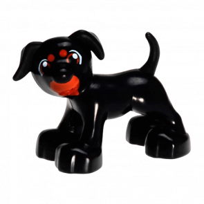 Фігурка Lego Animals Dog Dark Orange Mouth Duplo 1396pb02 Black Б/У - Retromagaz