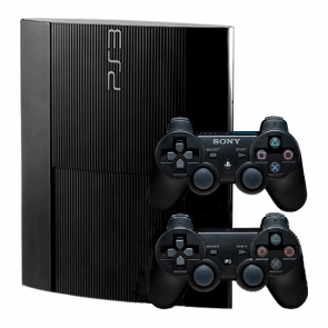 Набір Консоль Sony PlayStation 3 Super Slim 500GB Black Б/У  + Геймпад Бездротовий DualShock 3