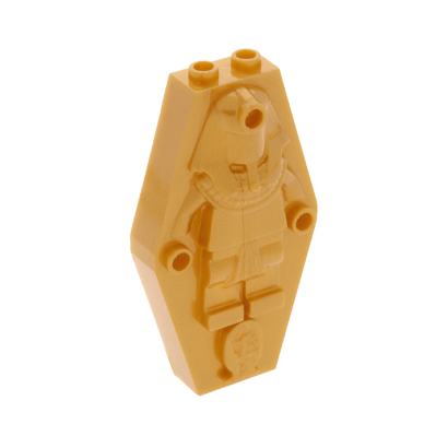 Емкость Lego Coffin Lid with Mummy Relief Plain 1 x 4 x 6 30164 4614590 6116543 Pearl Gold Б/У - Retromagaz