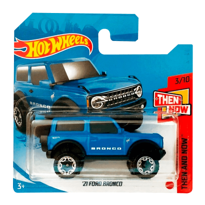 Машинка Базова Hot Wheels '21 Ford Bronco Then and Now 1:64 GRX28 Blue - Retromagaz