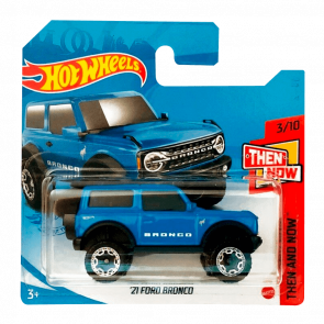 Машинка Базова Hot Wheels '21 Ford Bronco Then and Now 1:64 GRX28 Blue - Retromagaz