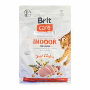 Сухий Корм для Котів Brit Care GF Indoor Anti-Stress Курка 2kg