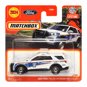 Машинка Большой Город Matchbox 2023 Ford Police Interceptor Utility Highway 1:64 HVN42 White