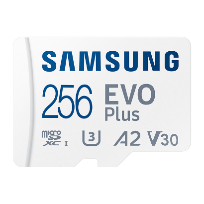 Карта Пам'яті Samsung Evo Plus UHS-I U3 V30 A2 + SD Adapter 256GB - Retromagaz