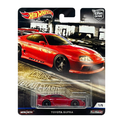 Машинка Premium Hot Wheels Toyota Supra Boulevard 1:64 FYN81 Red - Retromagaz