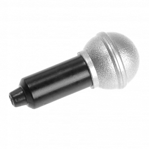 Искусство Lego Microphone with Metallic Silver Top Full 90370pb01 4590766 6018819 6214132 Black 2шт Б/У