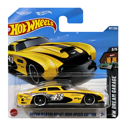 Машинка Базова Hot Wheels Aston Martin DB4GT High-Speed Edition Zamac Super Treasure Hunt STH Dream Garage 1:64 JBC39 Gold - Retromagaz