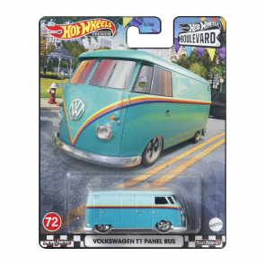 Машинка Premium Hot Wheels Volkswagen T1 Panel Bus Boulevard 1:64 GJT68/HKF18 Turquoise - Retromagaz