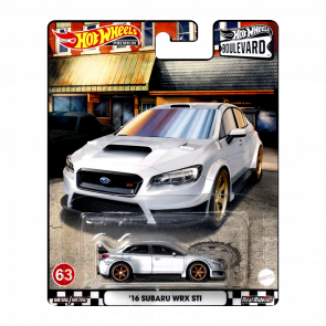 Машинка Premium Hot Wheels '16 Subaru WRX STI Boulevard 1:64 HCR07 Metallic Silver - Retromagaz