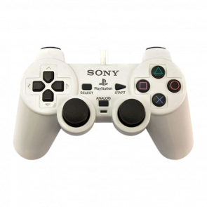 Геймпад Дротовий Sony PlayStation 2 DualShock 2 SCPH-10010 White Б/У - Retromagaz