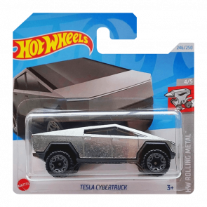 Машинка Базова Hot Wheels Tesla Cybertruck Rolling Metal 1:64 HTB55 Silver