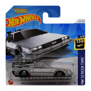 Машинка Базова Hot Wheels DeLorean DMC-12 Back to the Future Time Machine - Hover Mode Screen Time 1:64 HTB33 Silver - Retromagaz