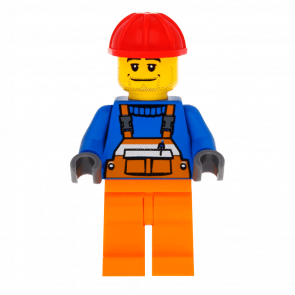 Фігурка Lego Construction 973px437 Overalls with Safety Stripe Orange City cty0011 Б/У