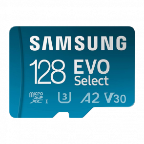 Карта Памяти Samsung Evo Select UHS-I U3 V30 A2 + SD Adapter 128GB - Retromagaz