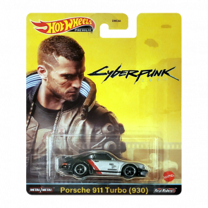 Машинка Premium Hot Wheels Cyberpunk 2077 Porsche 911 Turbo (930) Rep. Entertainment 1:64 HCP04 Grey - Retromagaz