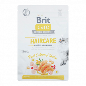 Сухий Корм для Котів Brit Care GF Haircare Healthy & Shiny Coat Курка Лосось 2kg