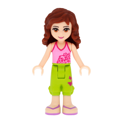 Фігурка Lego Girl Olivia Lime Cropped Trousers Friends frnd048 Б/У - Retromagaz