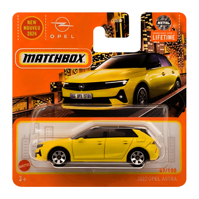 Машинка Велике Місто Matchbox Opel 2022 Opel Astra Metro 1:64 HVN33 Yellow - Retromagaz