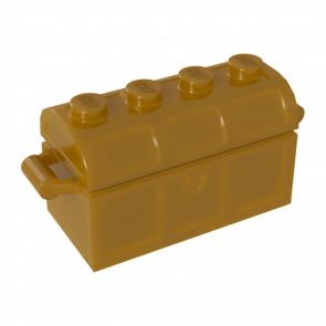 Емкость Lego Treasure Chest Bott Lid 2 x 4 x 2 4738ac01 4739a 4541393 6278470 4541394 6278473 Pearl Gold Б/У - Retromagaz