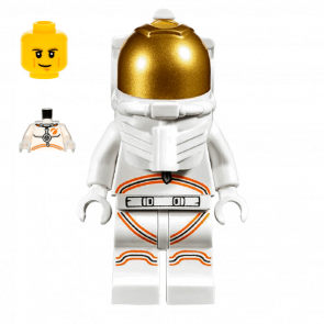 Фигурка Lego Space Port 973pb3553 Astronaut Male White Spacesuit with Orange Lines City cty1055 Б/У